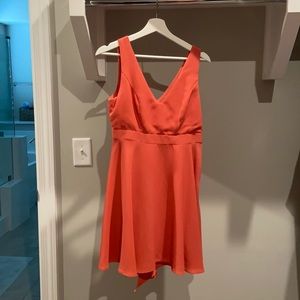 Coral sleeveless dress